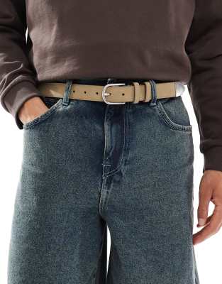 River Island - Ceinture en suédine - Taupe-Neutre