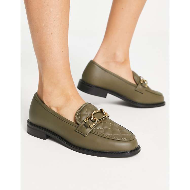 Olive green loafers on sale womens