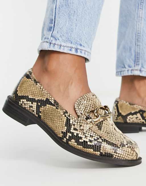 Snakeskin print hot sale loafers