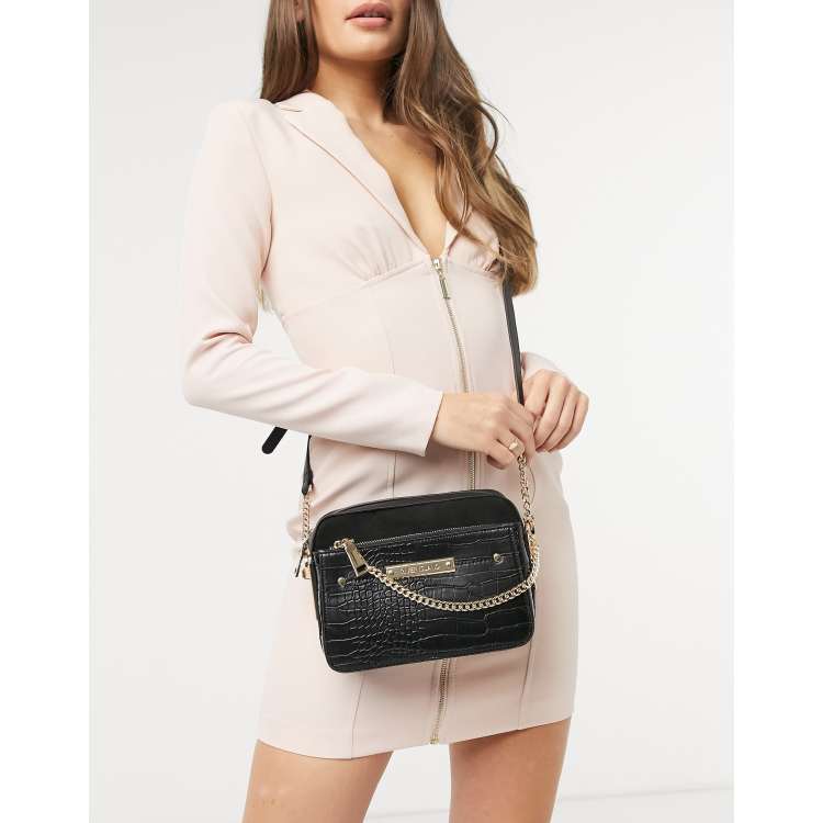 River island cheap black croc bag