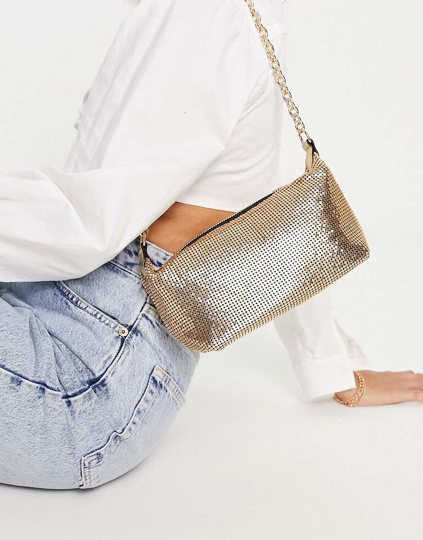 Desolate Permanently look for River Island Chainmail Shoulder Bag In Gold | ModeSens