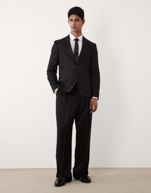 River Island - Chaqueta de traje negra de corte slim, 2 de 5