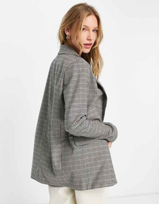 River Island check blazer co ord in brown