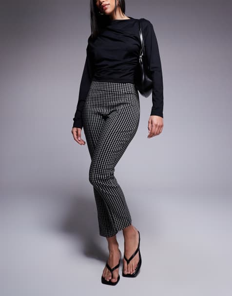 River Island check capri trouser co-ord in black - view 1