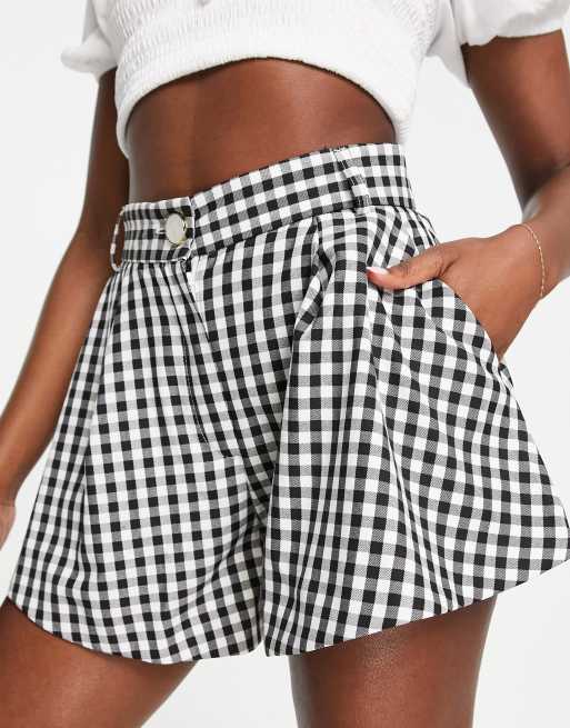 River island check shop shorts