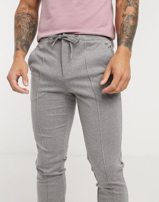 River Island check joggers in grey (22328022)