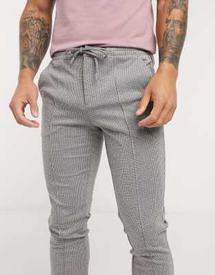 River Island check joggers in grey (22328022)