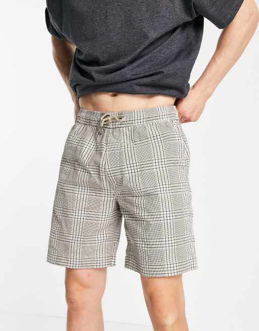 River island 2024 check shorts