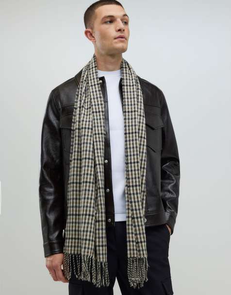 River Island Check scarf in beige - view 1