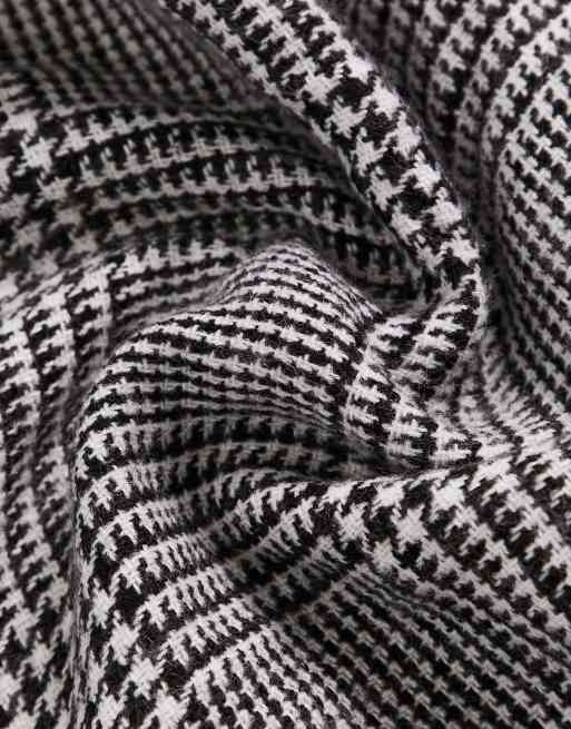 River Island check scarf in black ASOS