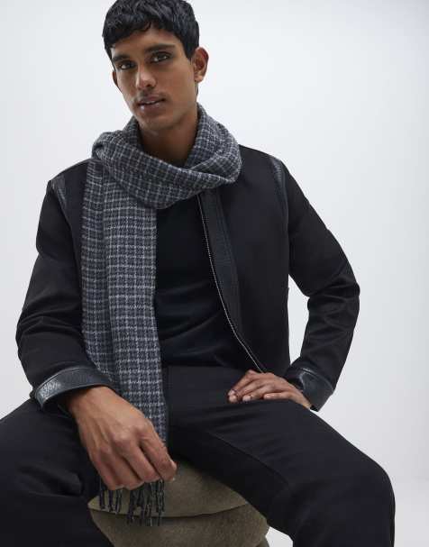 River Island Check scarf in grey - light - view 1