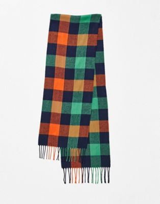 River Island check scarf in red