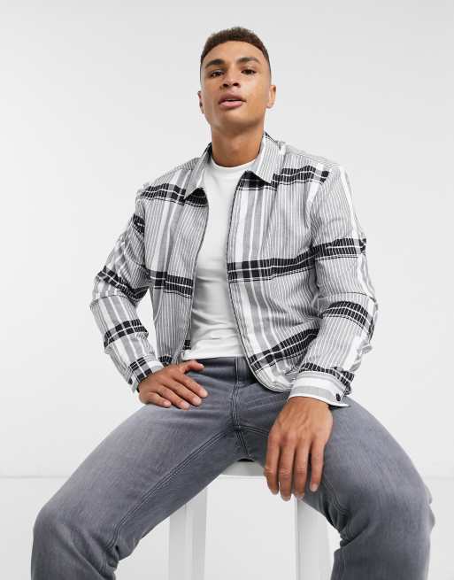 River Island check shirt in black | ASOS