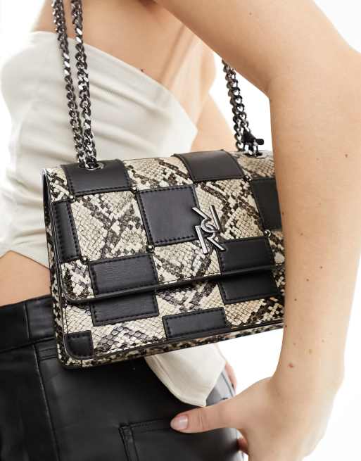 River island black 2025 snake print bag