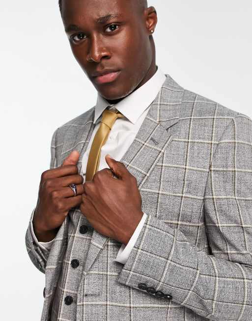 Mens check sale suit jacket