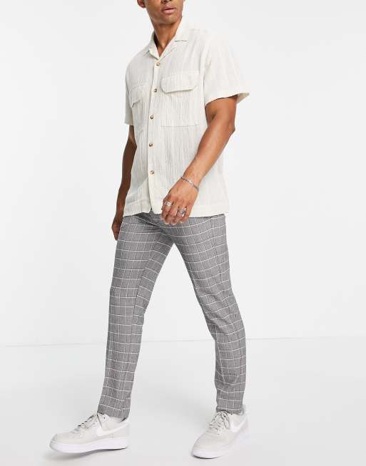 River Island checked trackies in grey, 2 of 4
