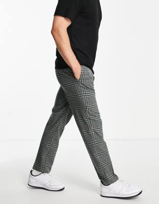 River Island checked trousers in black and green - ASOS Price Checker