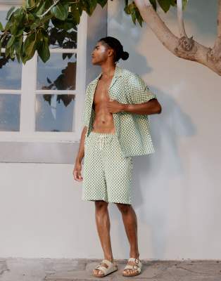 River Island checkerboard co-ord in green - view 1