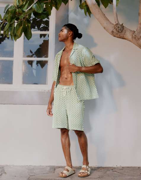 River Island checkerboard set in green - view 1