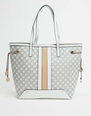 river island grey tote bag