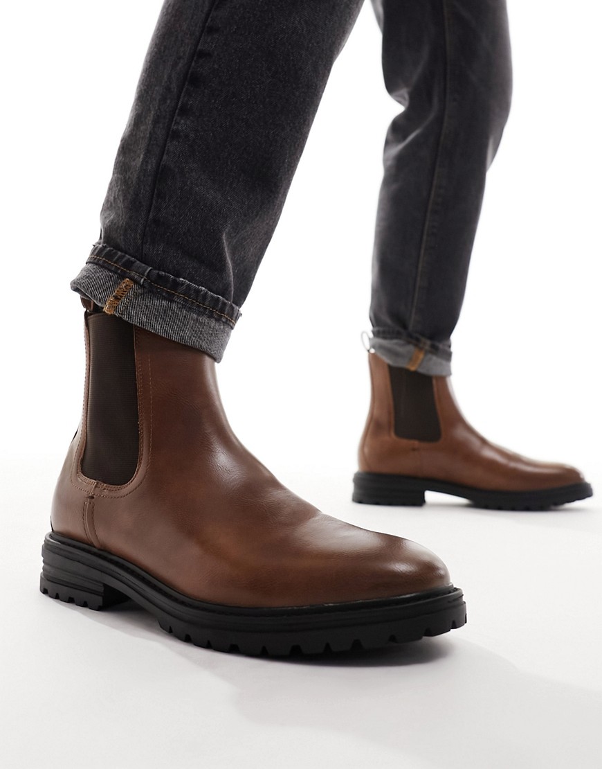 River Island Chelsea Boot In Brown