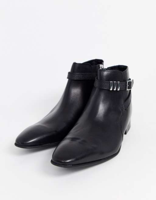 Mens chelsea boots with buckle strap sale