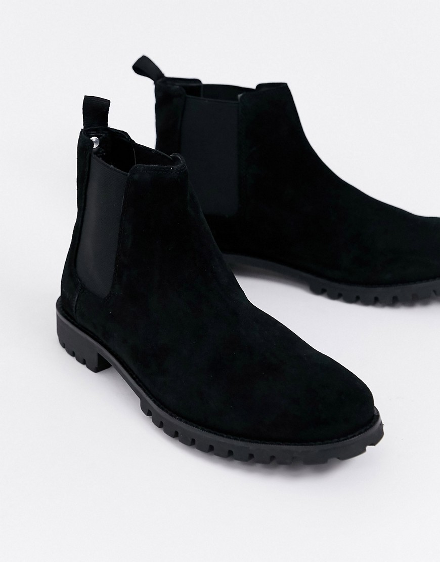 River Island chelsea boot with chunky sole in black