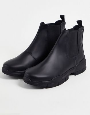 River Island chelsea boot with moulded sole in black