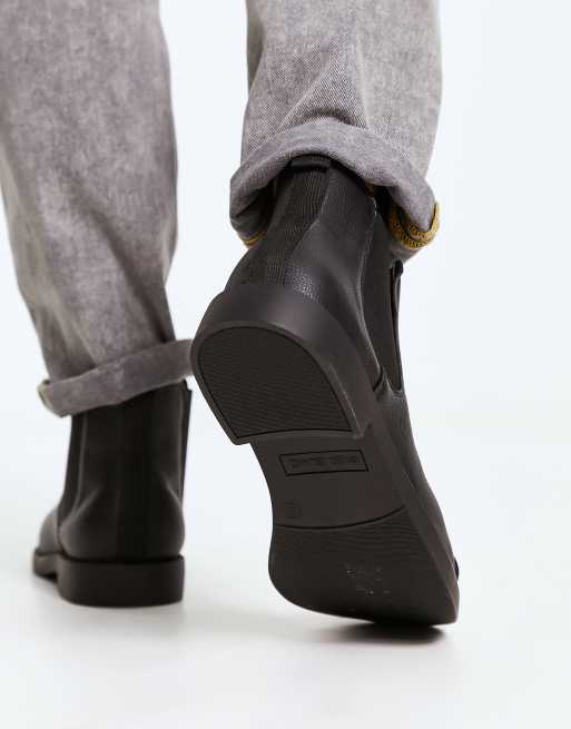 River Island - Chelsea boots met brede pasvorm en dikke zool in zwart, 4 van 4