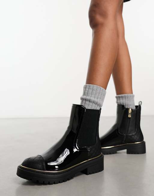 River Island - Chelsea boots met brede pasvorm in zwart