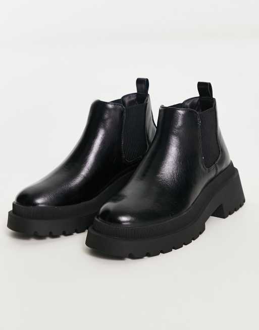 River Island Chelsea Stiefel mit niedrigem Schaft in Schwarz