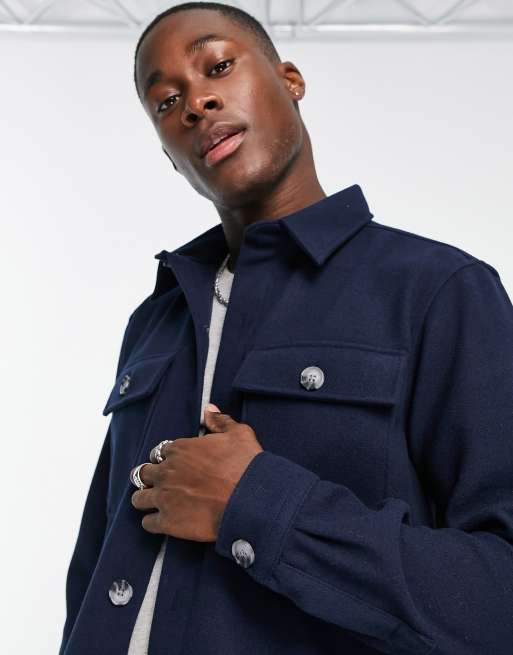 River Island - Chemise en flanelle à manches longues - Bleu marine, 2 de 4