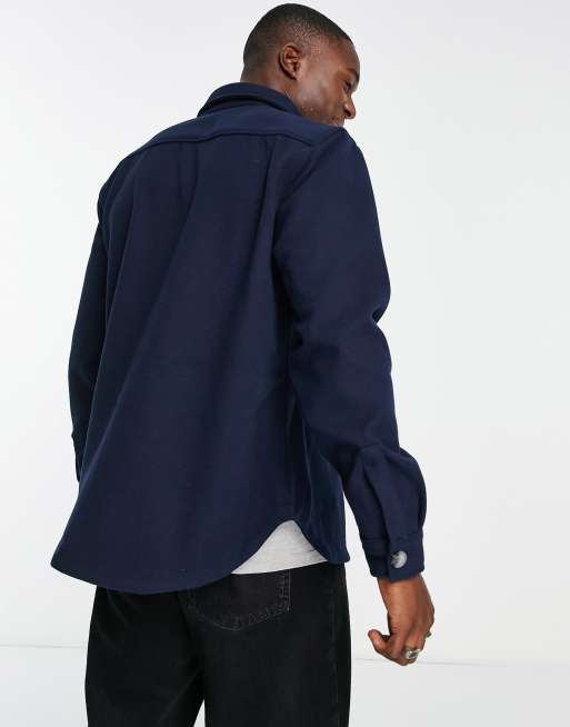 River Island - Chemise en flanelle à manches longues - Bleu marine, 3 de 4