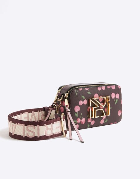 River Island Cherry print cross body bag in red - dark - view 1