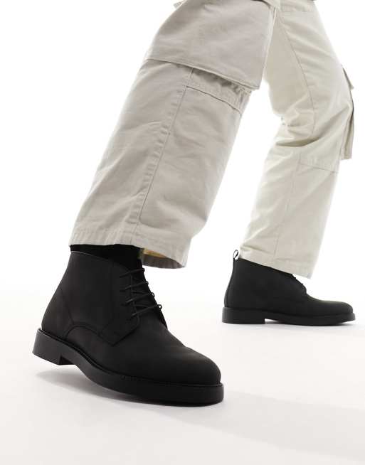 Mens black clearance dress chukka boots