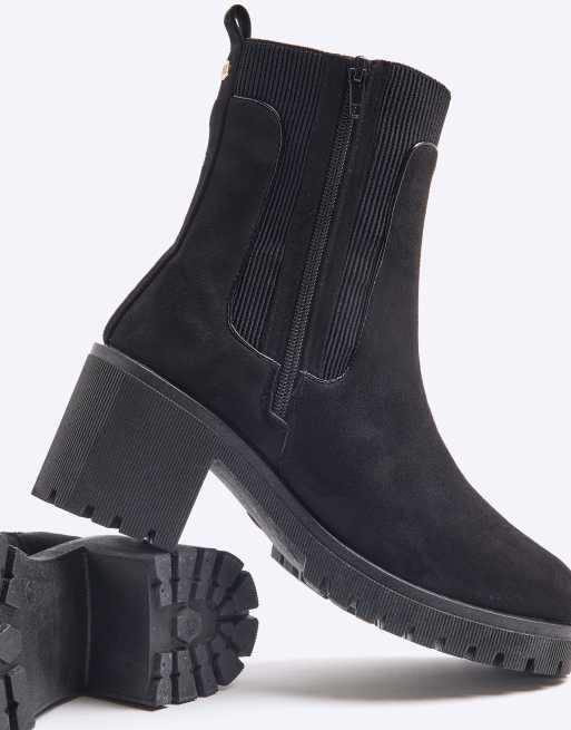 River island block heel chelsea boots online