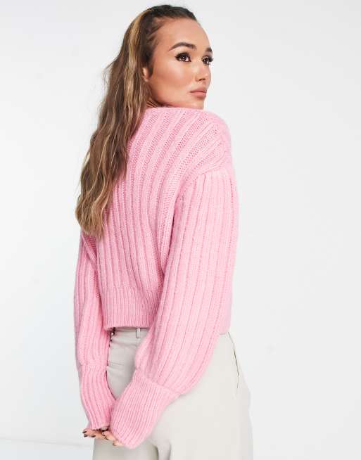 Luxury Handknit Cotton Women's Cardigan in Pink: the Diana - Paneros  Clothing