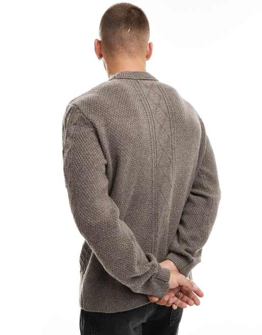 Stone island cable knit jumper store