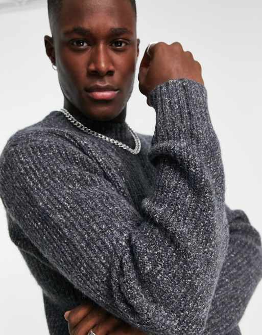 Grey round hotsell neck jumper