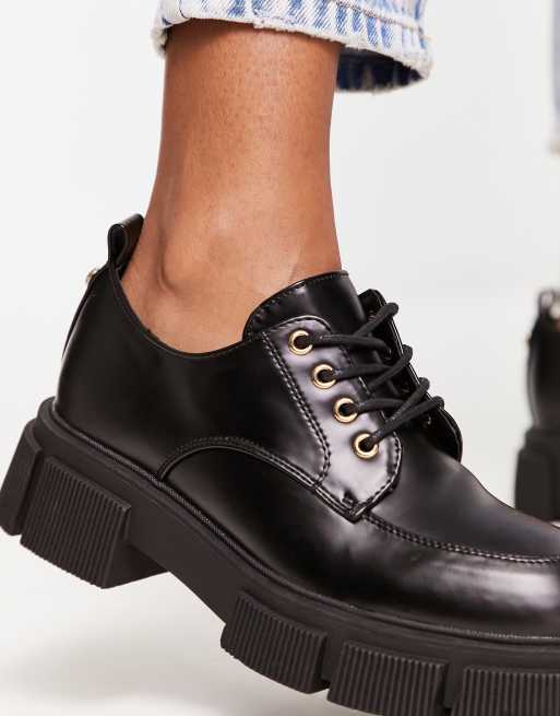 River island best sale black school shoes