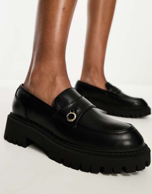 River Island chunky loafer in black | ASOS