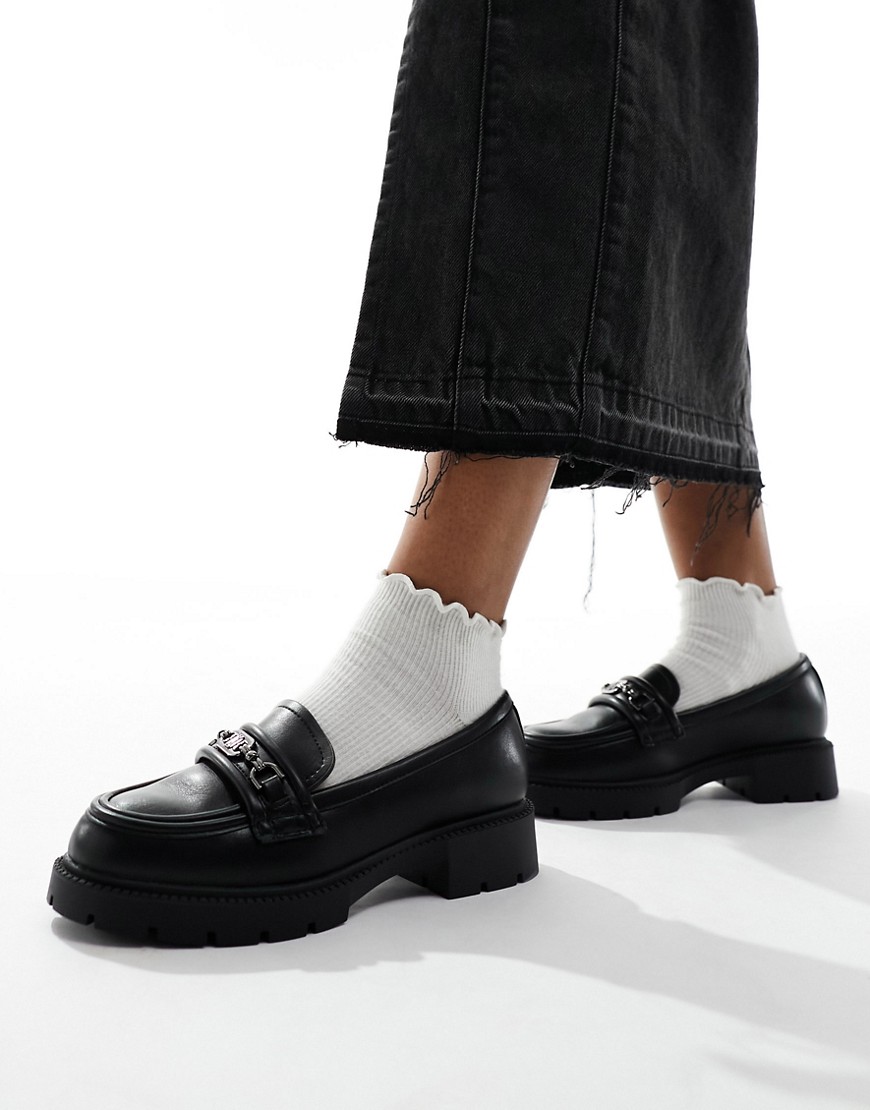 River Island chunky loafer in black