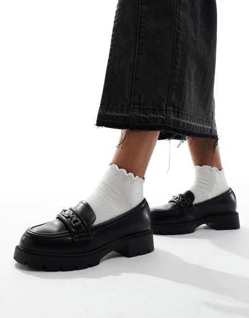 River Island chunky loafer in black | ASOS