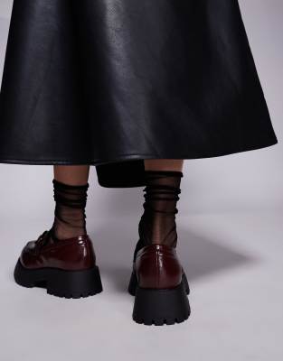 River Island Chunky Loafer In Red