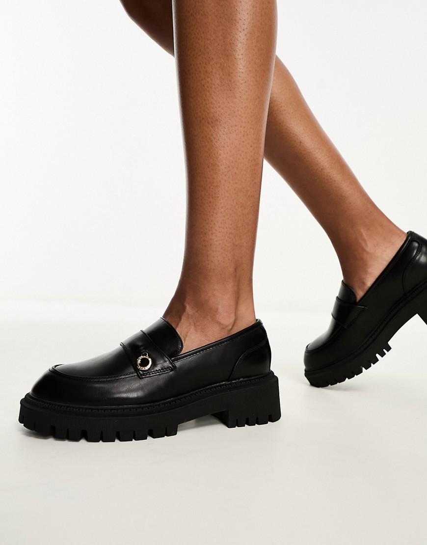 River Island Chunky Loafers In Black