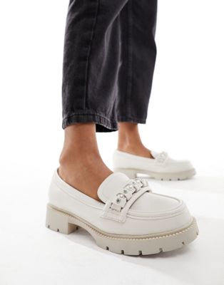 River Island chunky snaffle loafer in cream