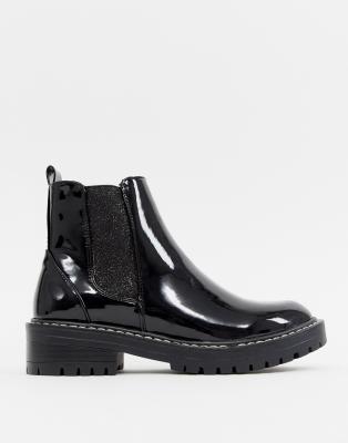 river island patent chelsea boots