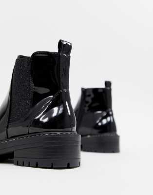 river island patent chelsea boots