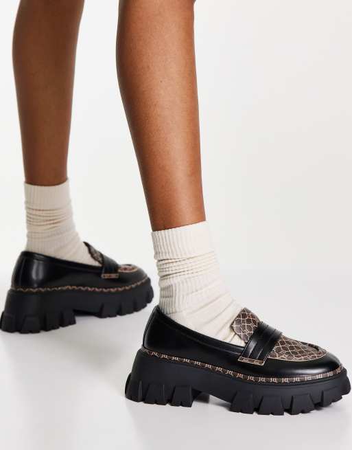 River island chunky loafers shop