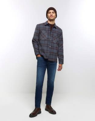 River Island – Ciemnoniebieskie obcisłe jeansy - view 1